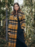 Long chequered coat image number 0