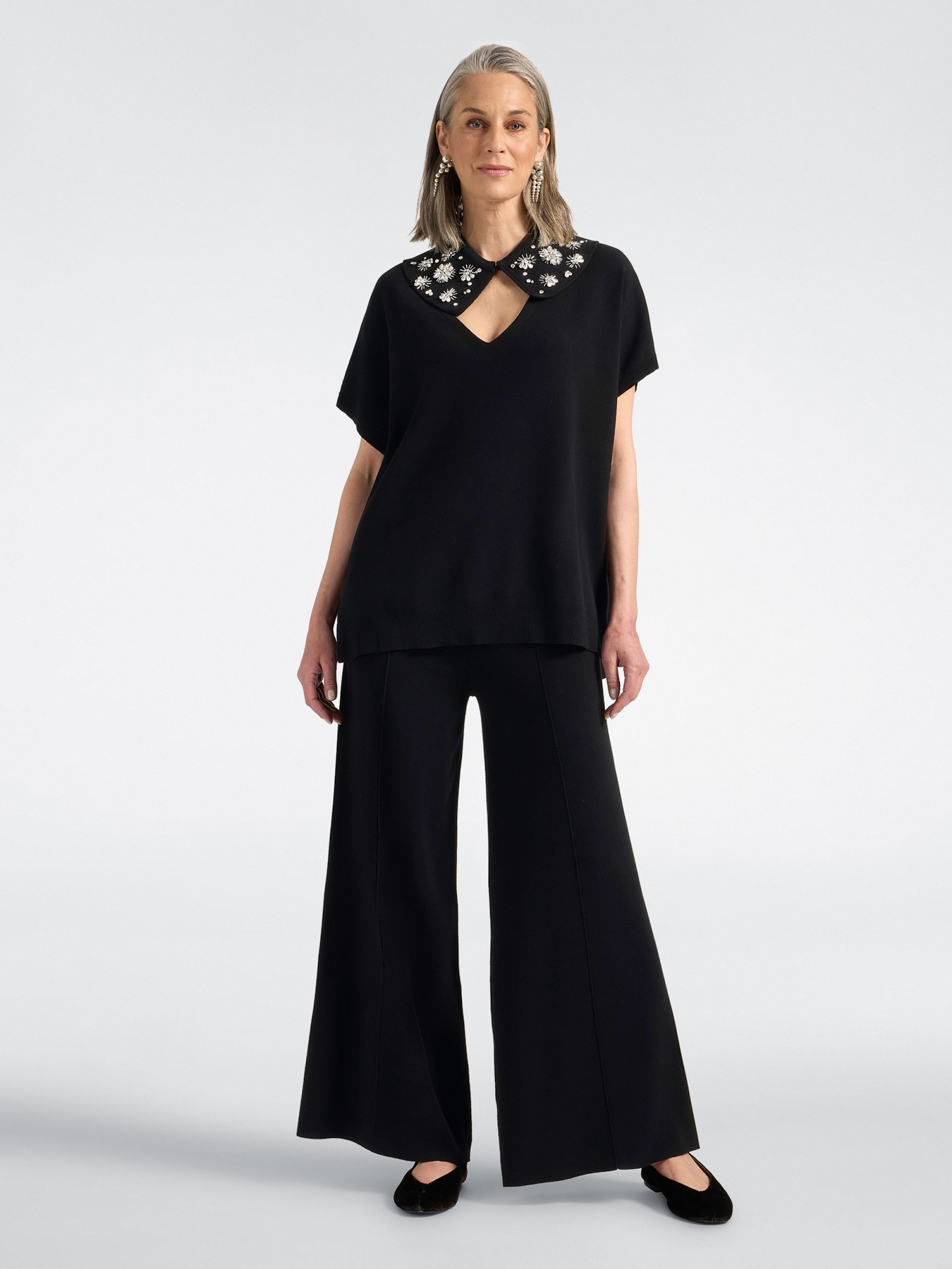 Pantalon palazzo en viscose image number 0