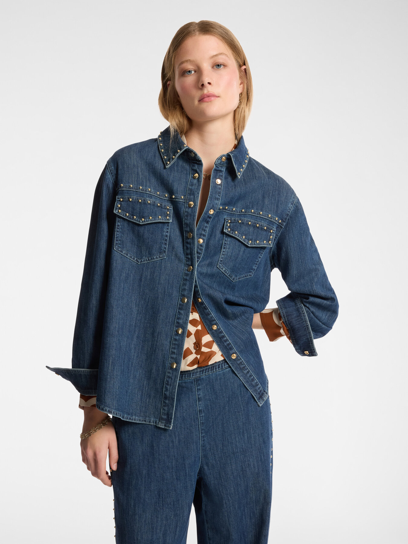 Chemise en denim avec clous image number 0