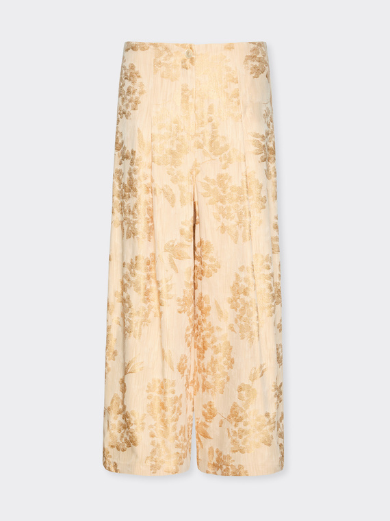 Pantalon cropped jacquard