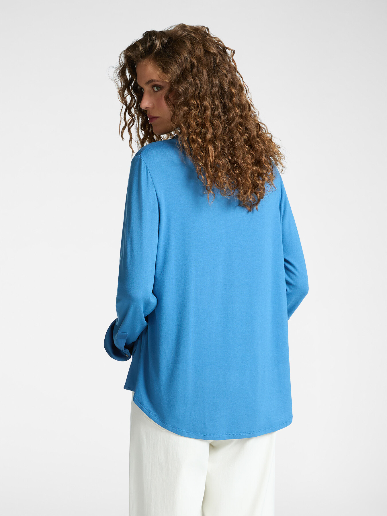 Polo-T-Shirt aus zwei Materialien image number 1