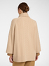 High neck cable knit wool cardigan image number 1