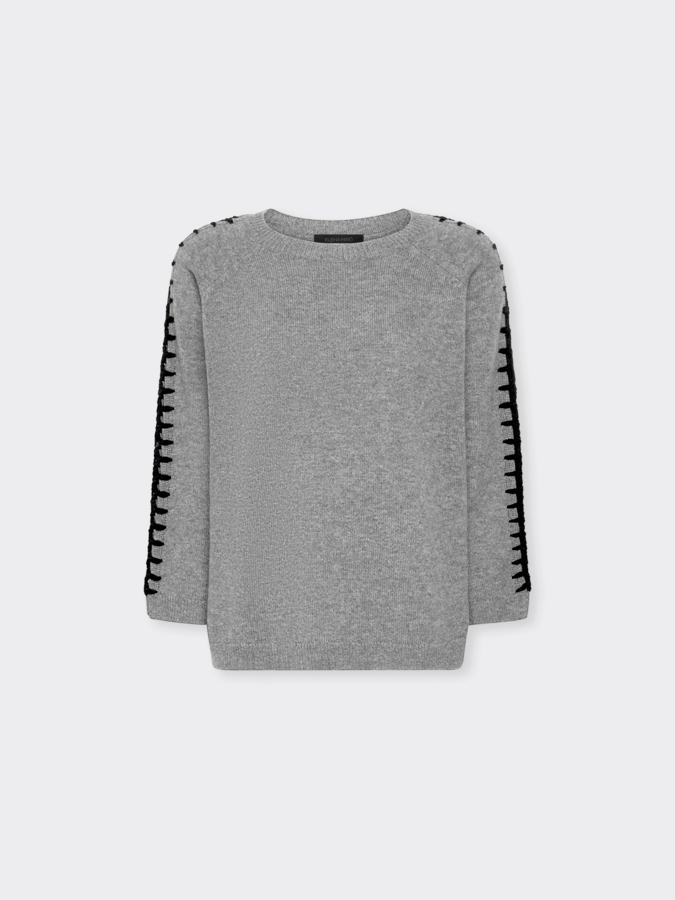 Pull en pure laine avec broderie image number 4