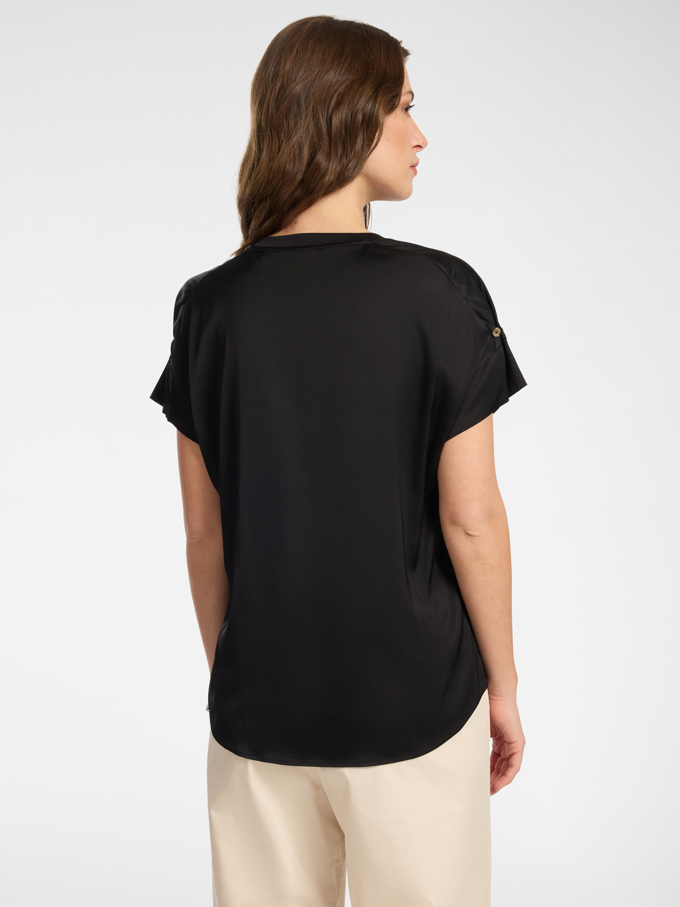 T-shirt en coton avec applications m&eacute;talliques image number 1