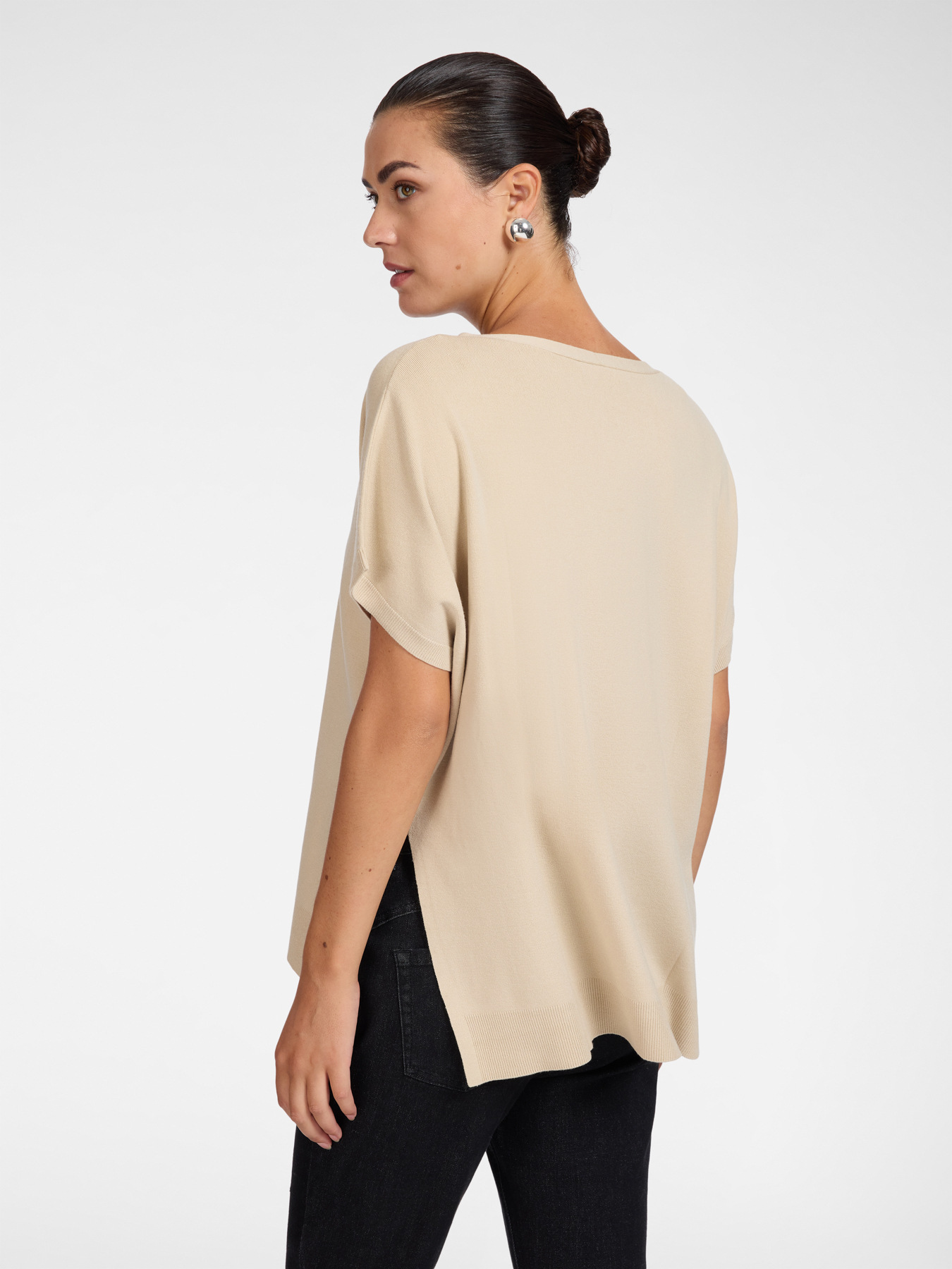 Pull en viscose col V image number 1