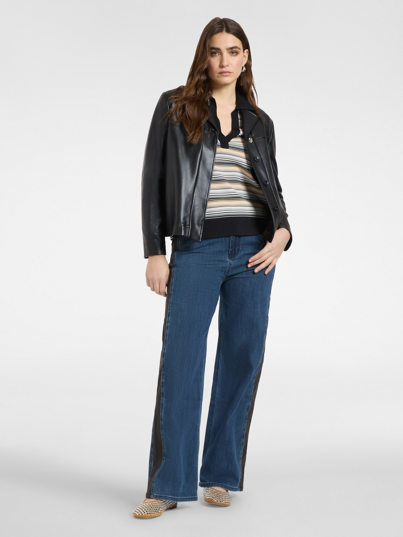 Boxy-Jacke aus beschichtetem Stoff image number 2