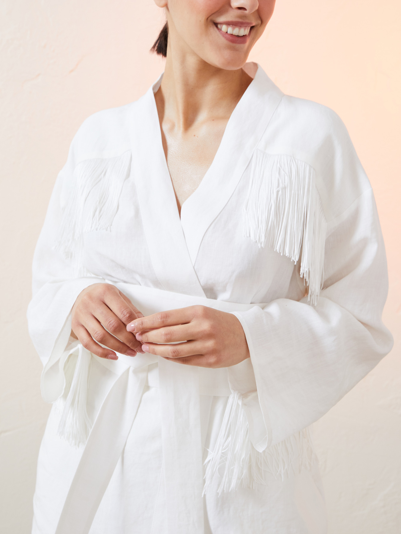 Kimono à franges Lisa Von Tang pour Elena Miro image number 3