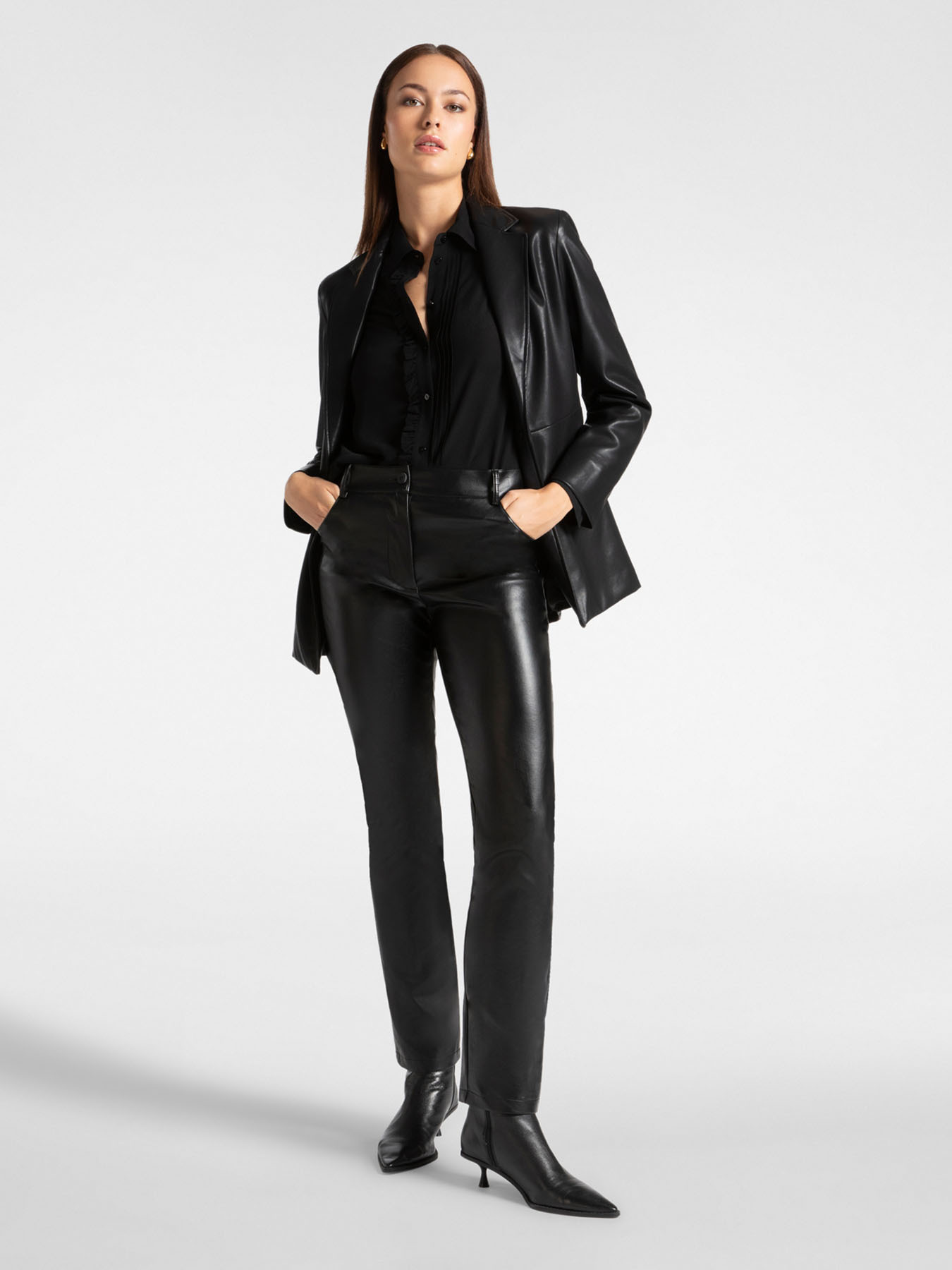 Shiny fabric trousers image number 0