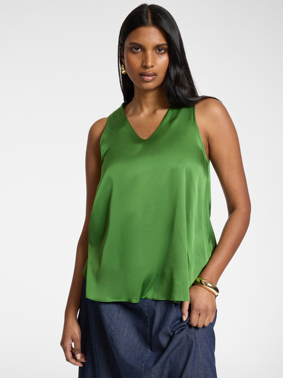 Viscose satin top