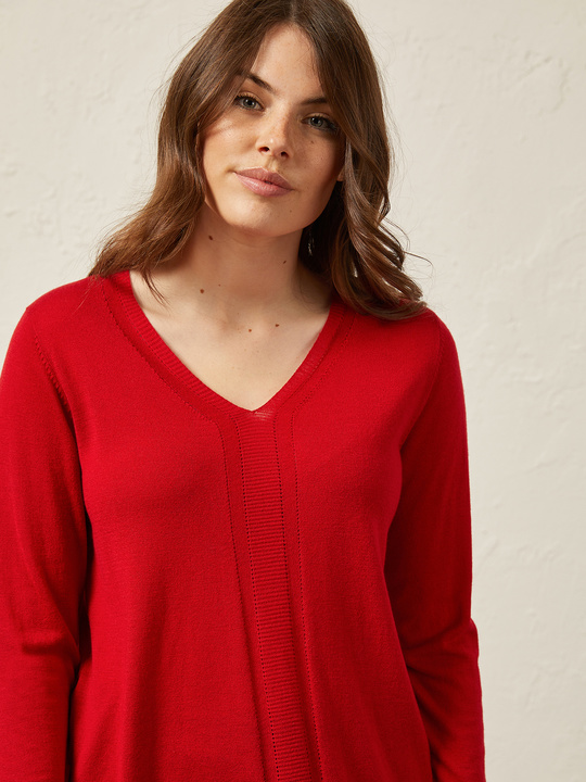 Elenamiro&nbsp;: Chandail ouvrag&eacute; Rouge_1