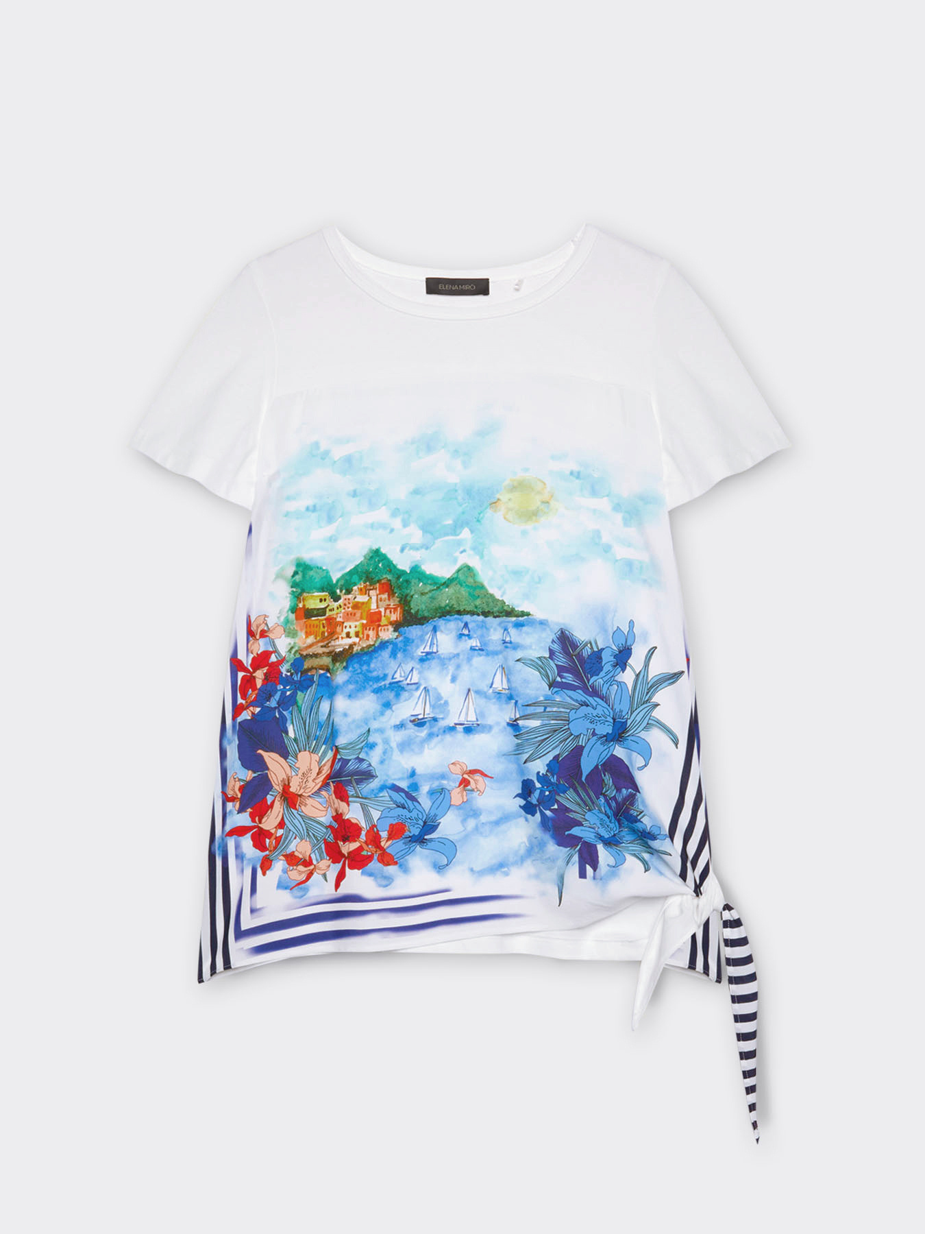 T-shirt with postcard print image number 4
