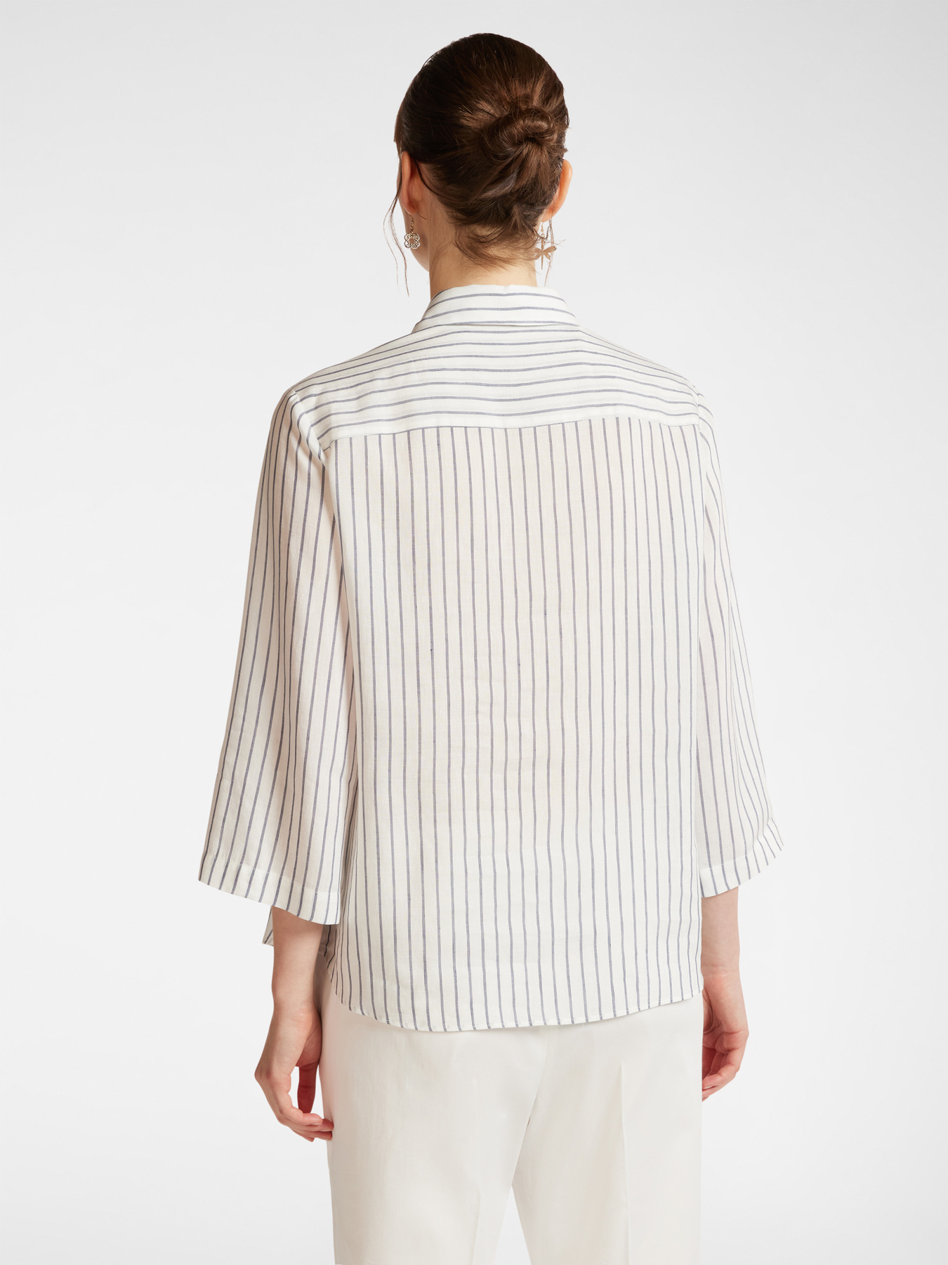 Striped shirt with breast pockets image number 1