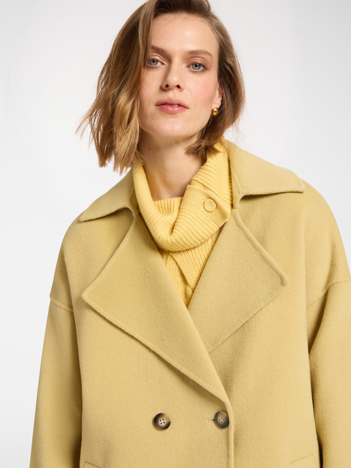 Taillierter Caban mit breitem Kragen image number 3