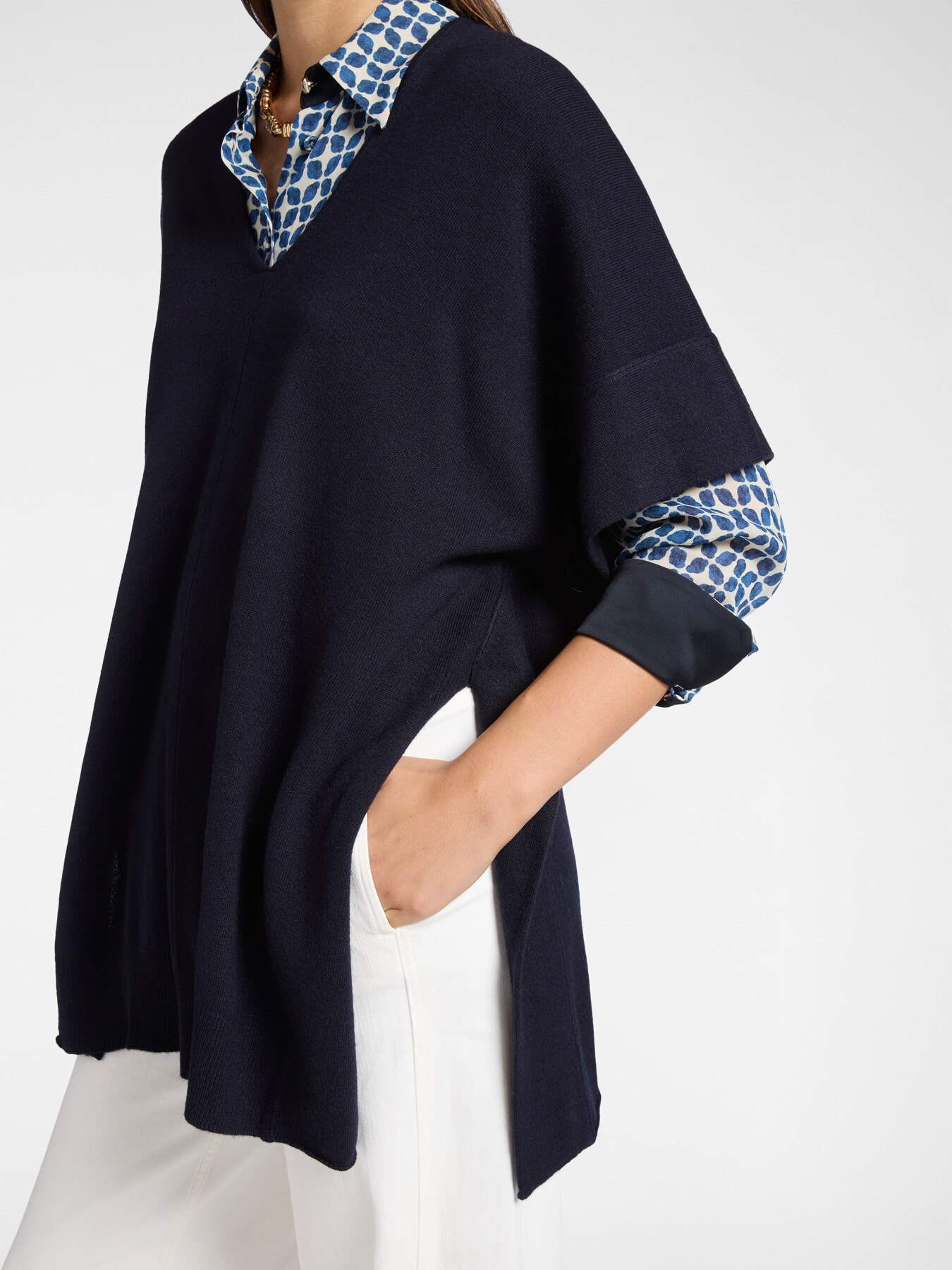 Cape en m&eacute;lange de cachemire image number 3