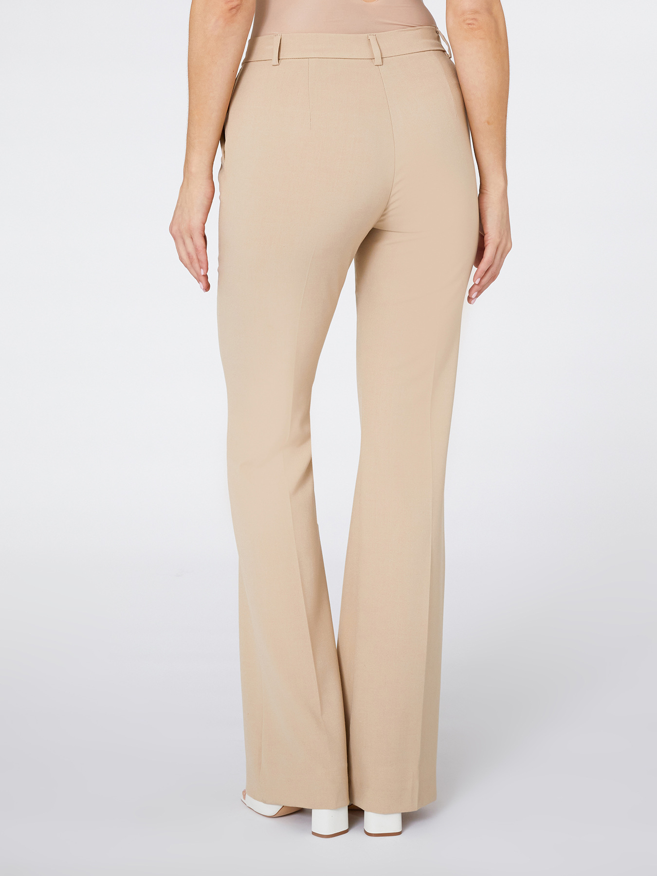 Pantalon flare en tissu peign&eacute; image number 1