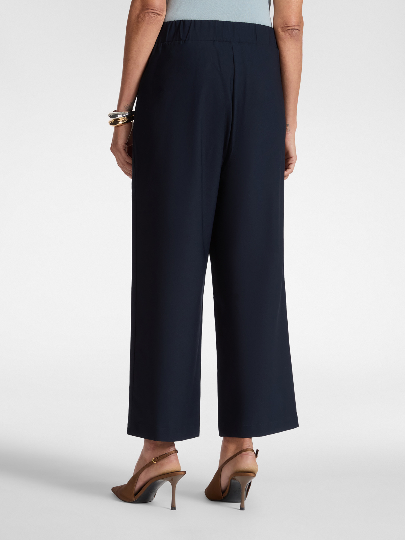 Wide-leg pleated trousers image number 1