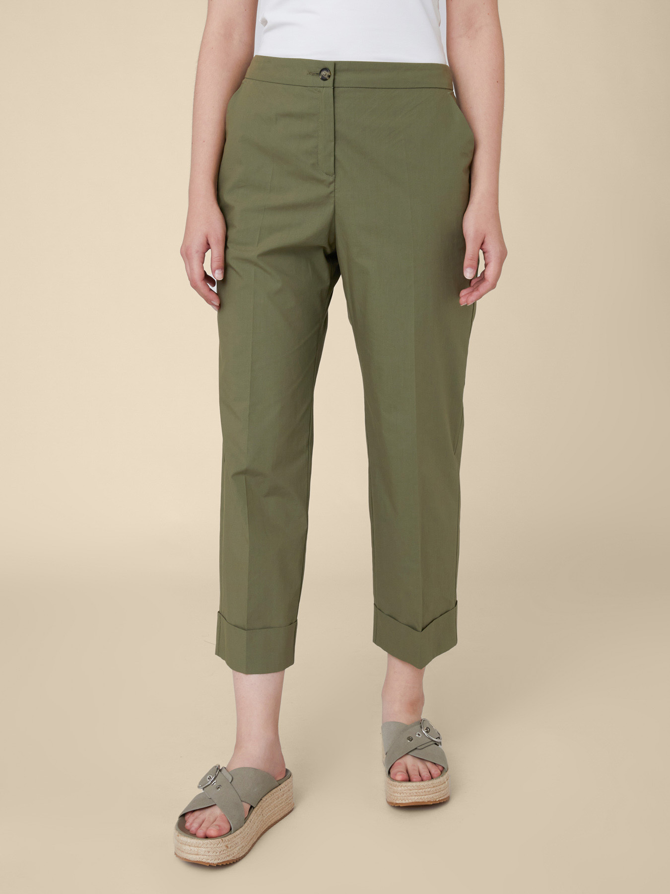 CROPPED-HOSE AUS SATINELLA image number 5