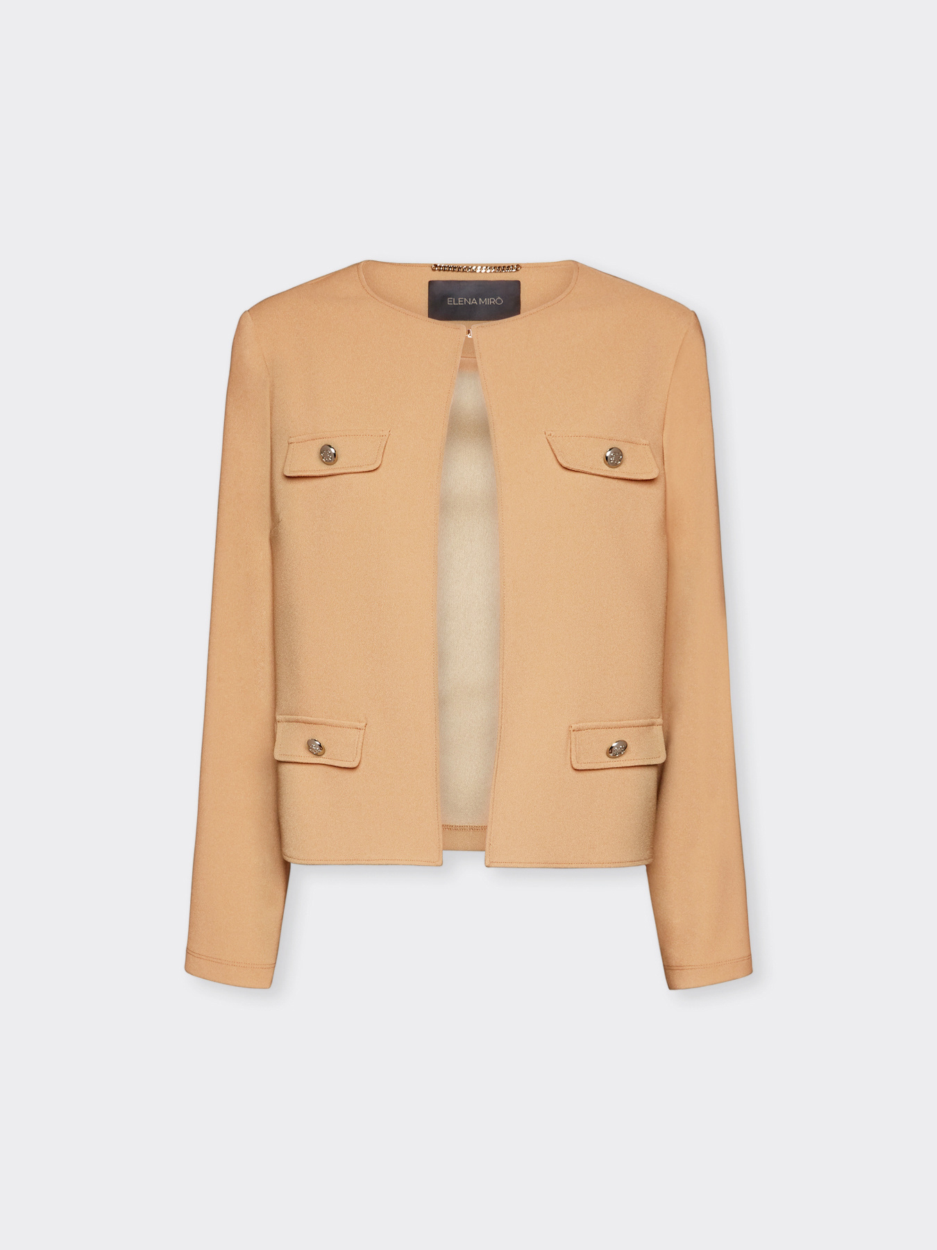 Chaqueta corta de cuello redondo image number 4