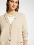 Long cardigan with fringes and buttons image number 3