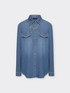 Camicia in chambray con collana image number 4