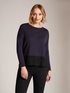PURE COMBED WOOL COLOUR BLOCK BOAT NECK SWEATER image number 2