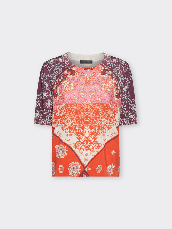 Jersey de mezcla de viscosa estampado