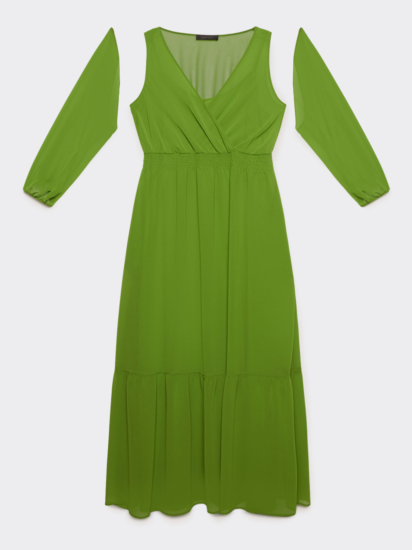 Vestido largo de georgette image number 4