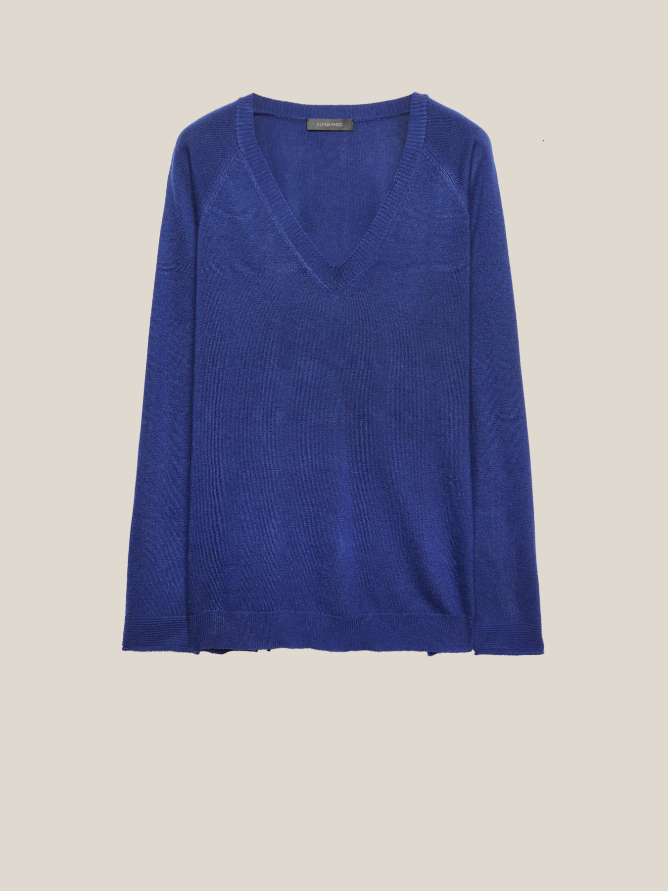 Maglia scollo a v con coste main image 1