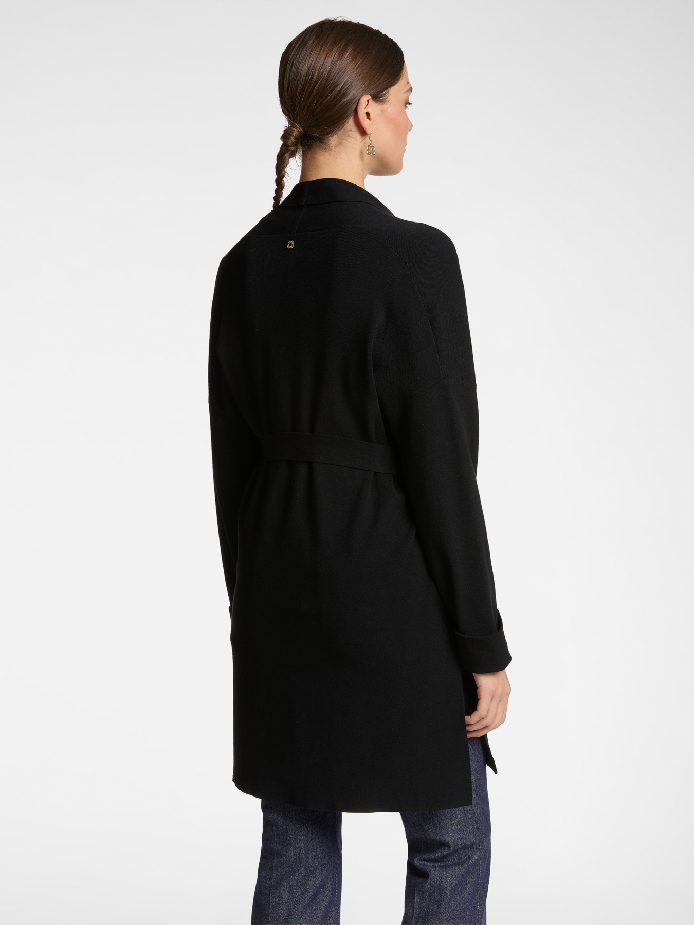 Long cardigan with sash image number 1