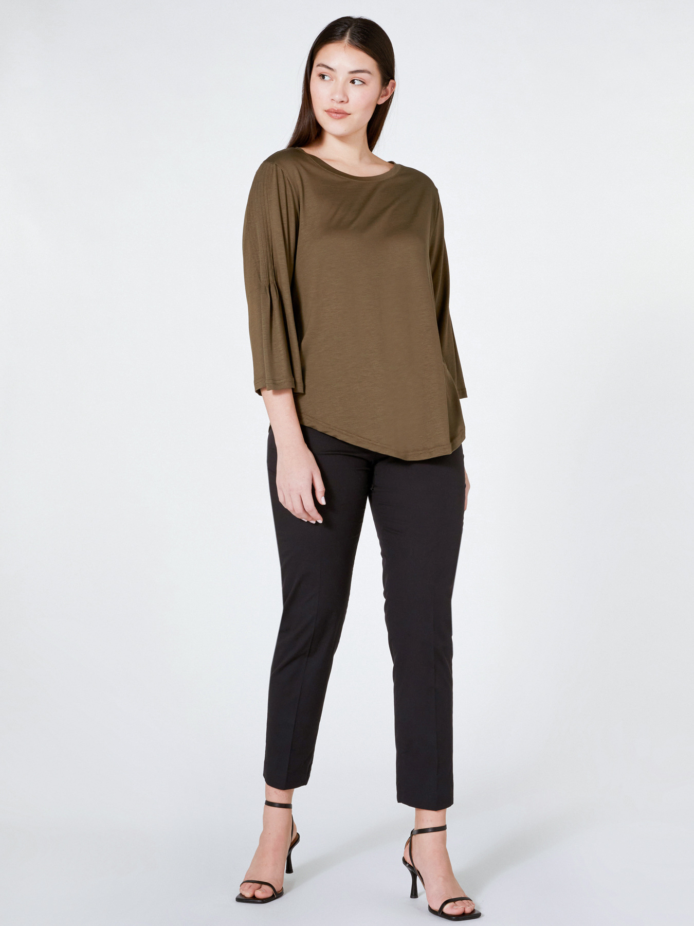 T-Shirt mit Falten an den &Auml;rmeln image number 0