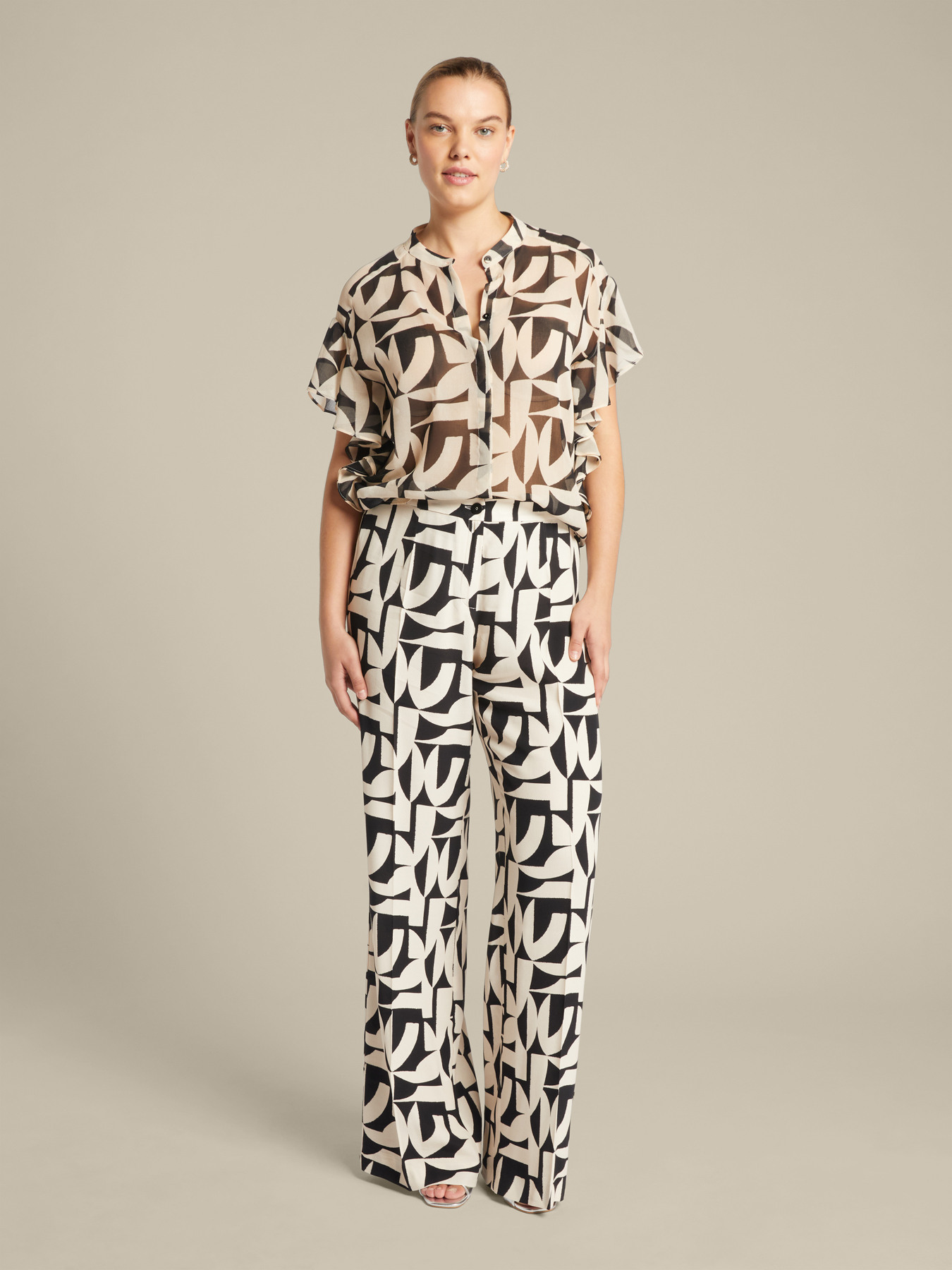 Blouse en georgette imprim&eacute;e image number 2