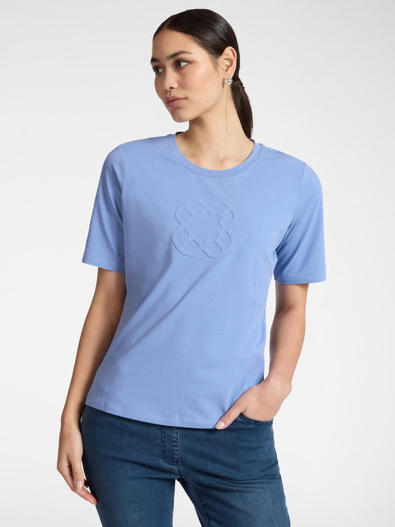 T-Shirt aus Baumwolle mit Monogramm-Logo