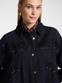 Embroidered unstructured denim jacket image number 3