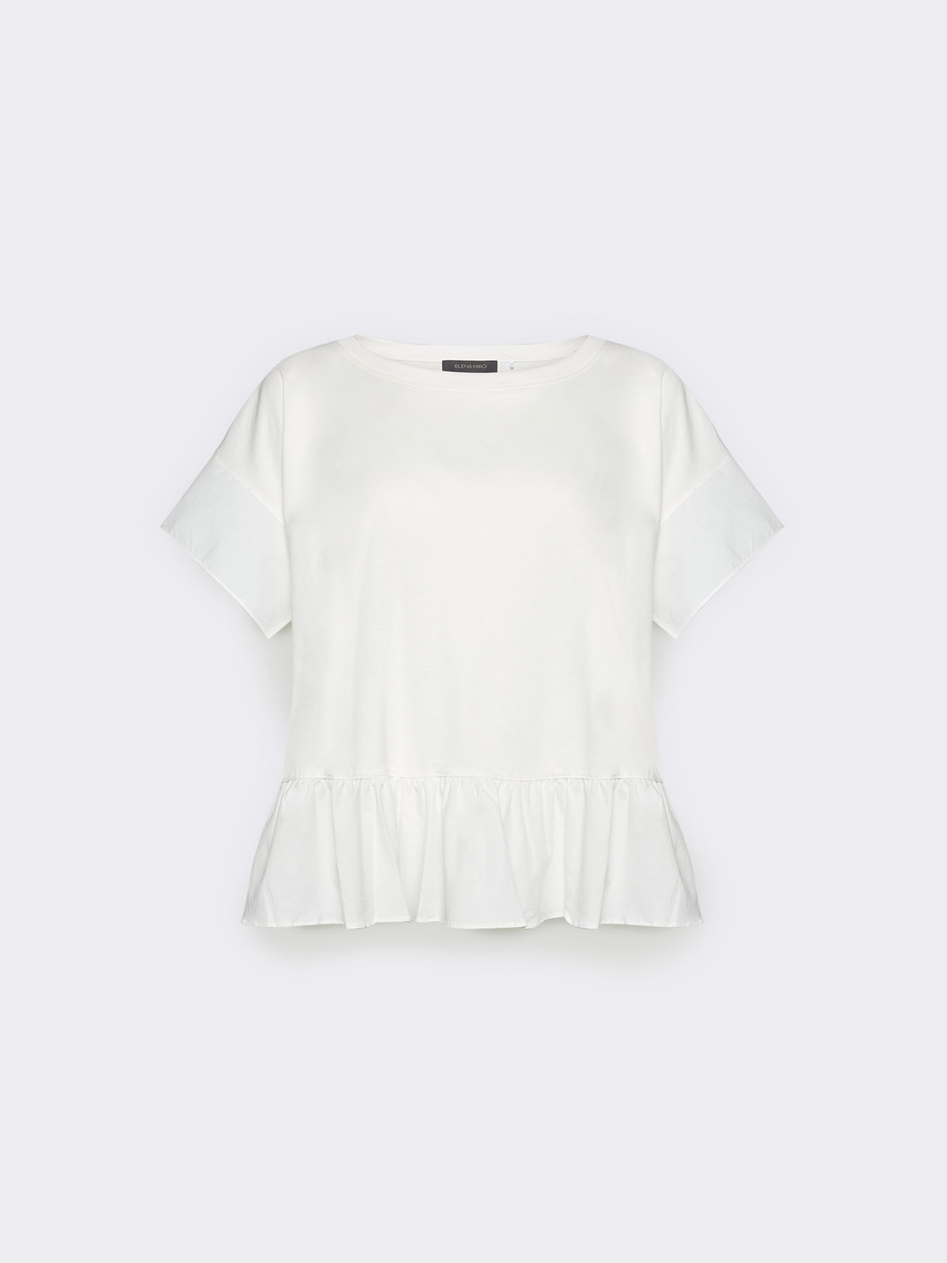 T-shirt con volant al fondo image number 4