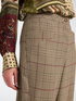 Cropped check gabardine trousers image number 3