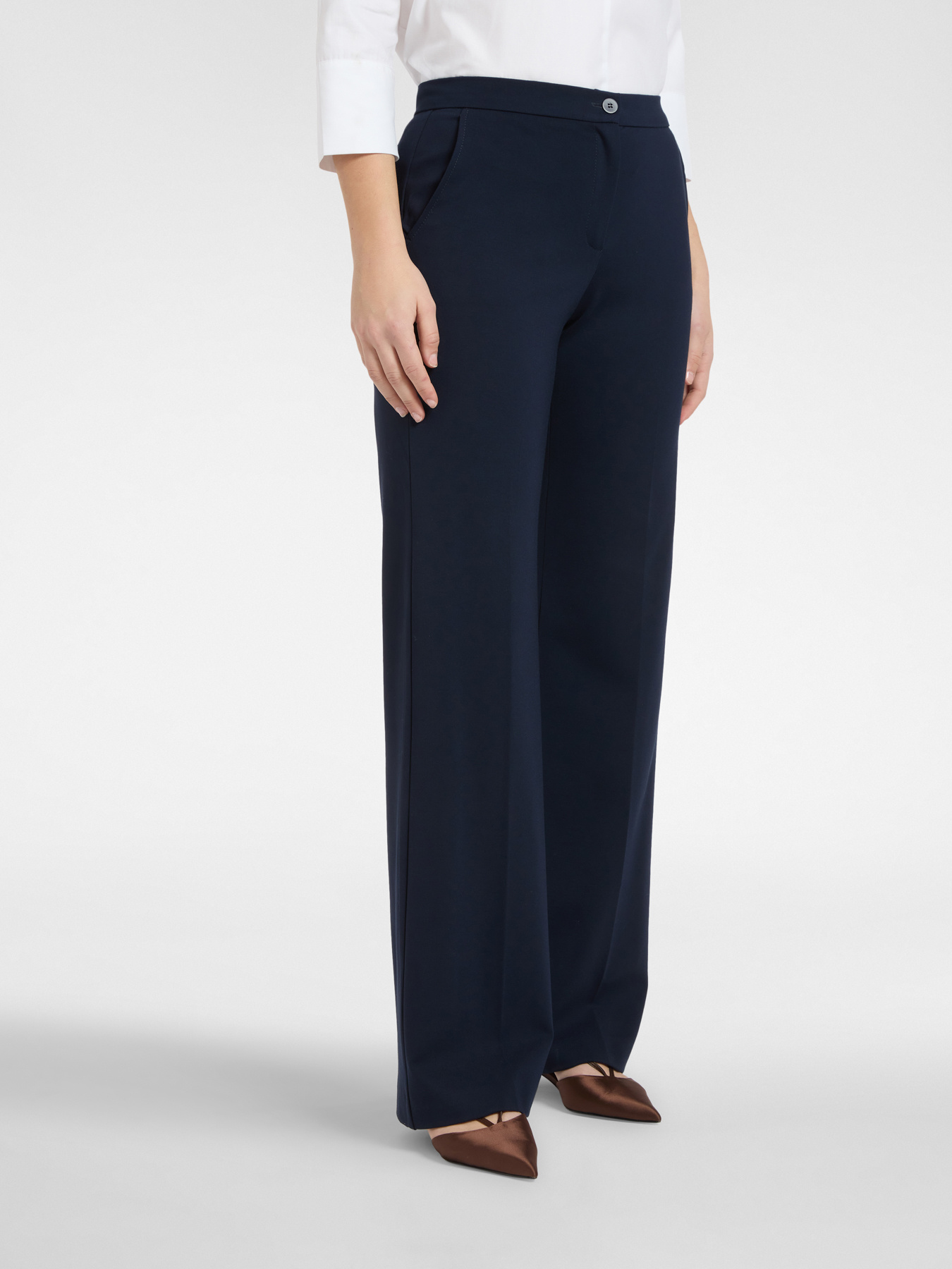 Pantalon homme en point milanais image number 2