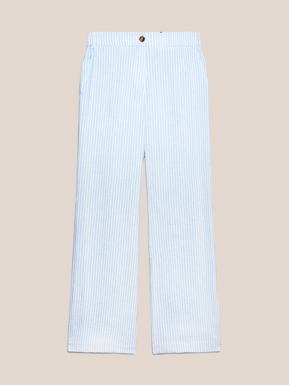 Pantalones de lino a rayas