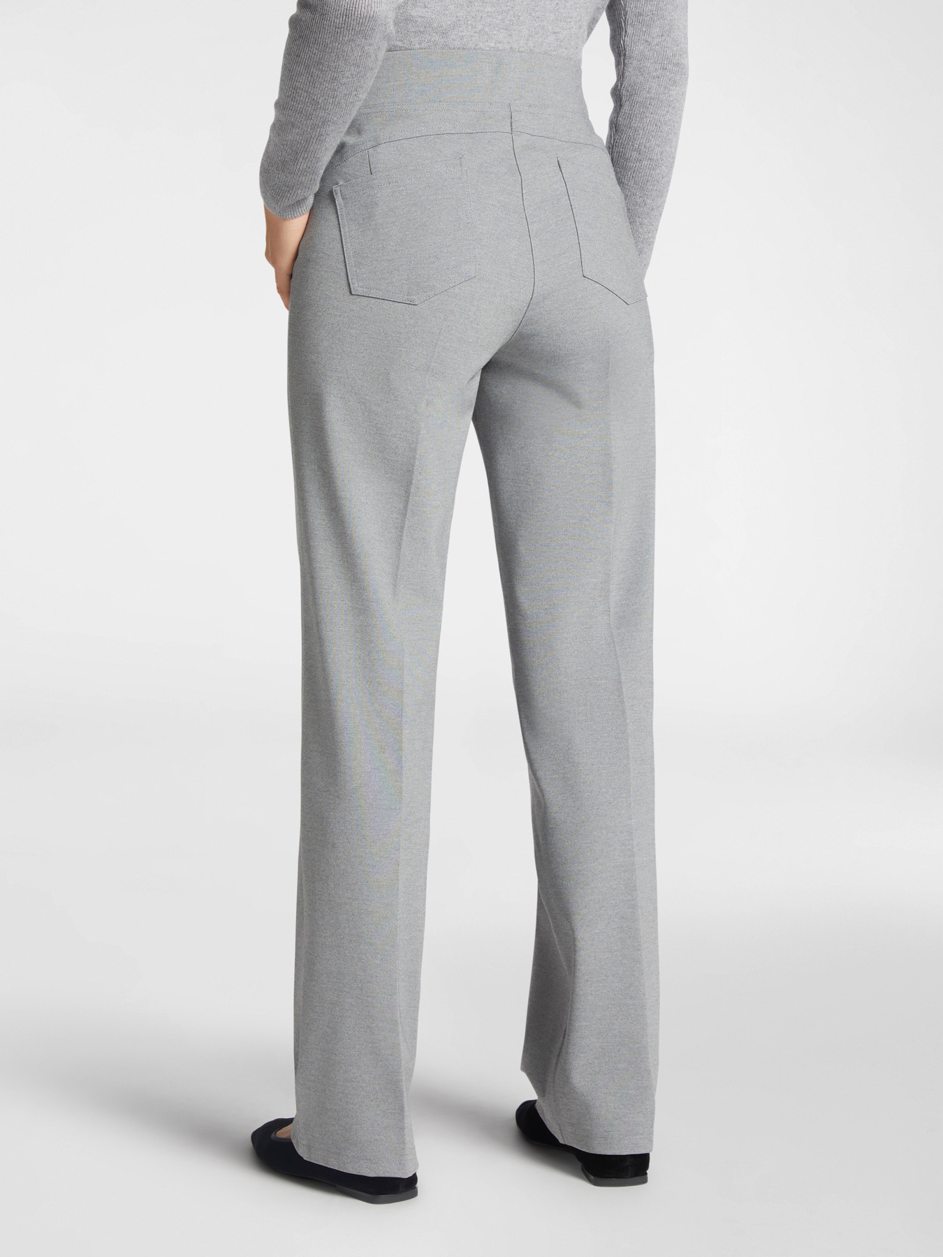 Pull-on trousers in Milano stitch image number 1