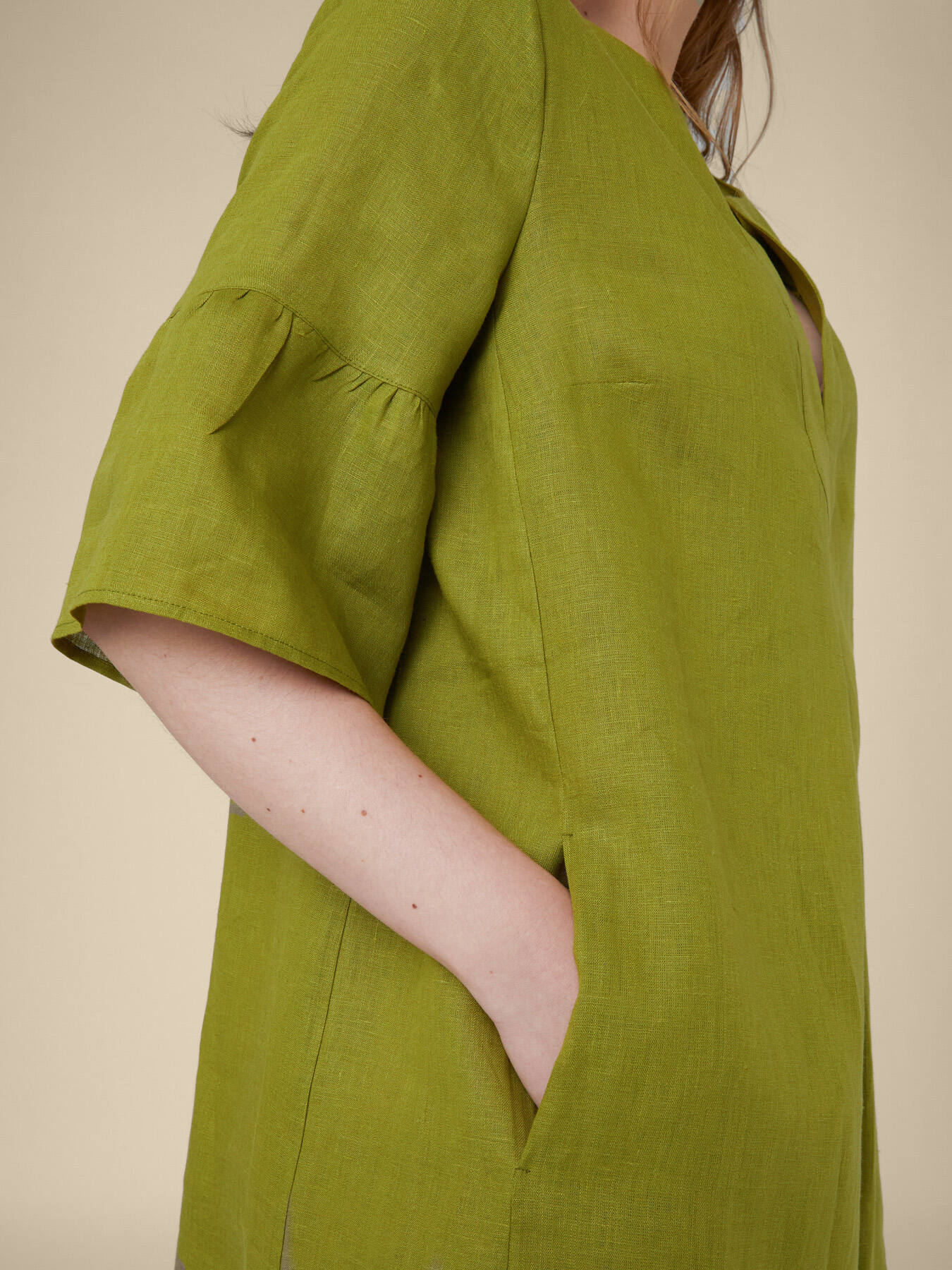 Vestido en puro lino image number 3