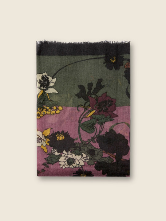 Elenamiro&nbsp;: &Eacute;charpe imprim&eacute;e Violet_1