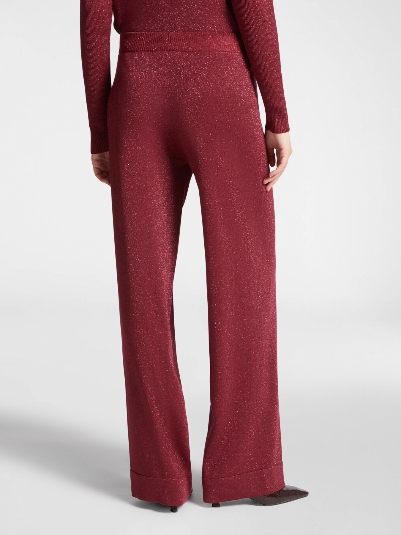 LENZING™ ECOVERO™ viscose lurex trousers image number 1