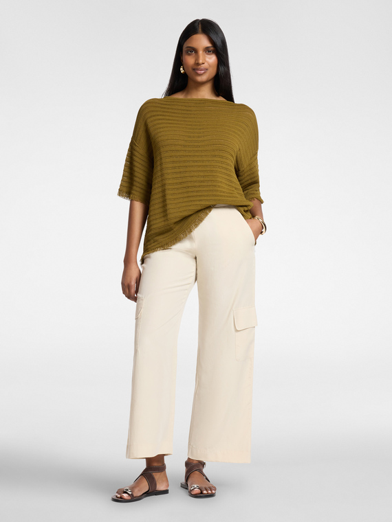 Fluid lyocell blend cargo pants