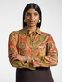 Camicia in raso stampata patchwork image number 0