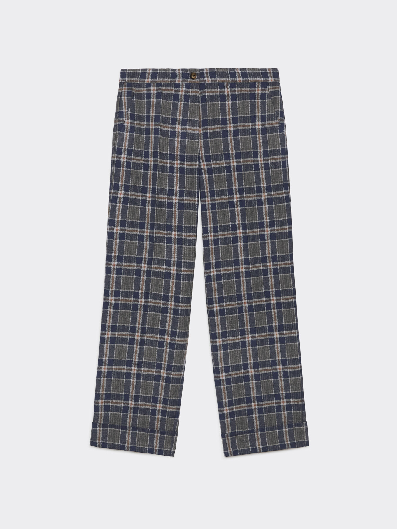 Pantaloni cropped in tessuto checks image number 4