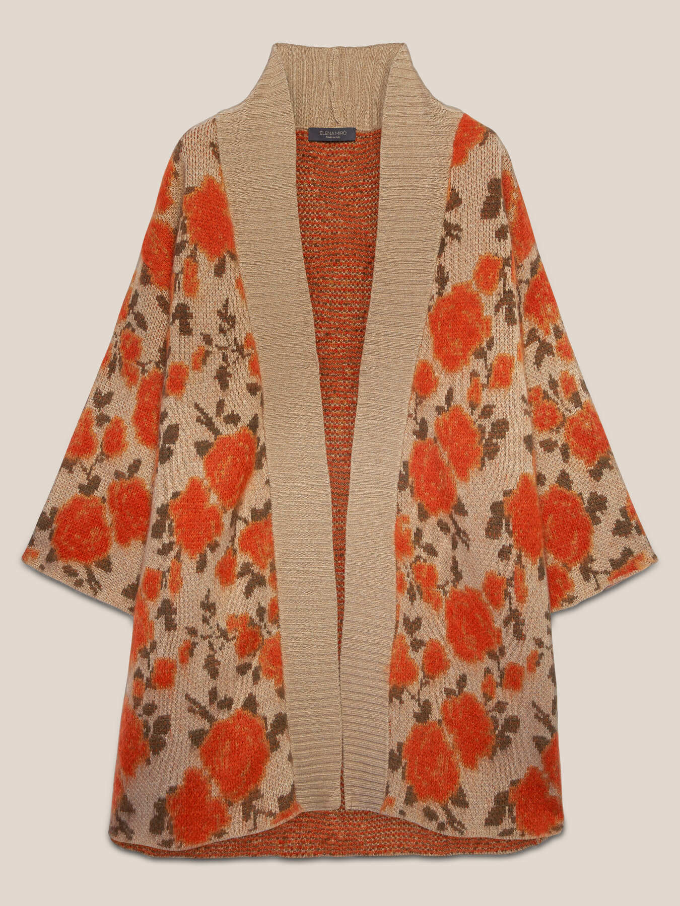 Maxi cardigan en jacquard &agrave; fleurs image number 4