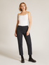 Pantaloni Basic dritti in tessut jacquard image number 2