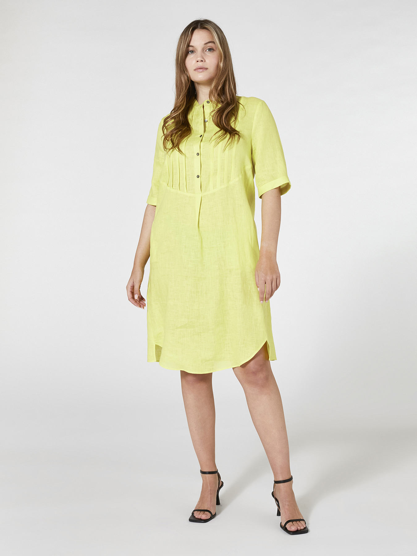 Leinenkleid mit Spitze image number 0