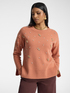 Pure wool crew neck sweater with embroidery image number 0