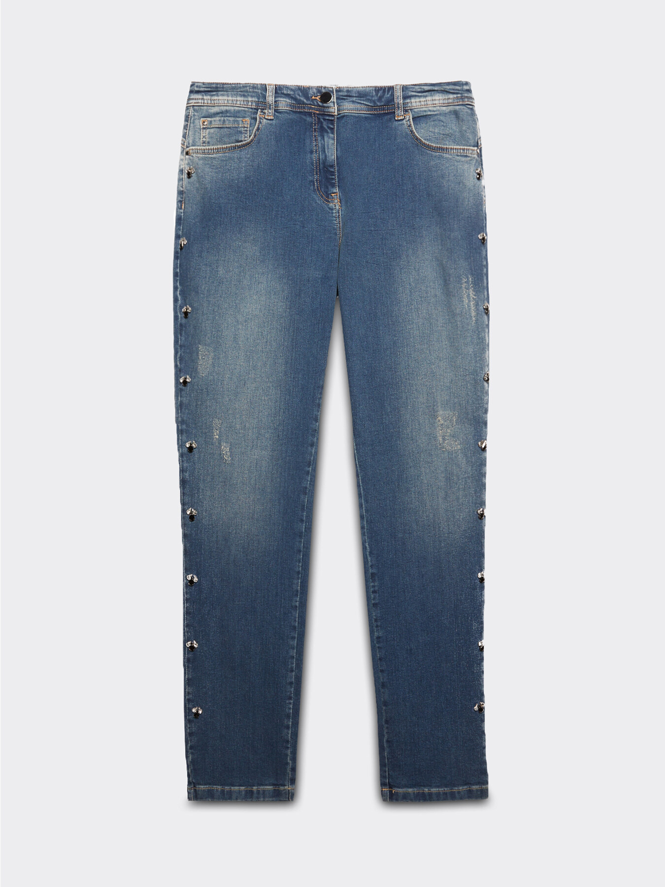 Jeans regular ricamati image number 0