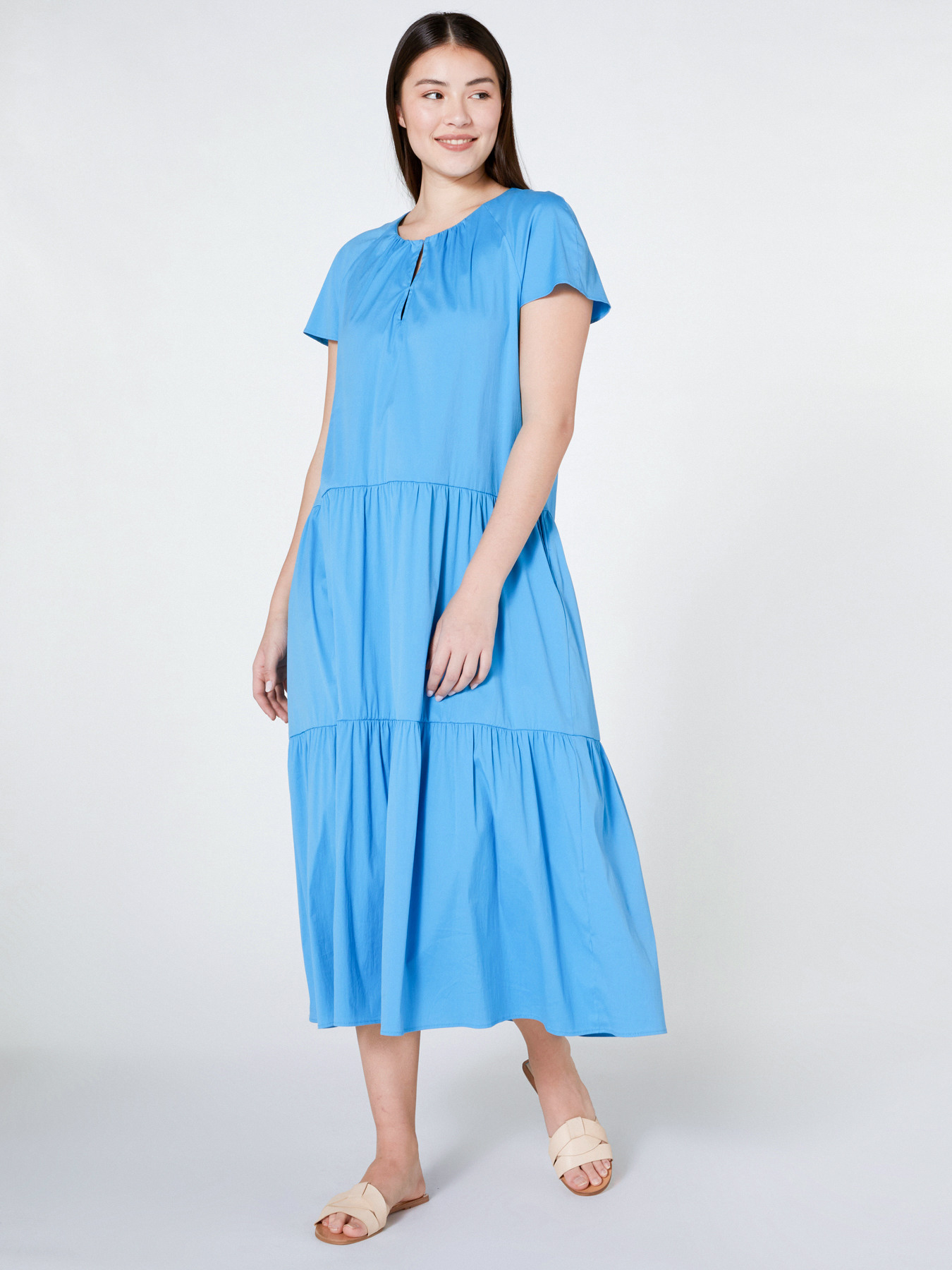 Langes Kleid mit Volants image number 0